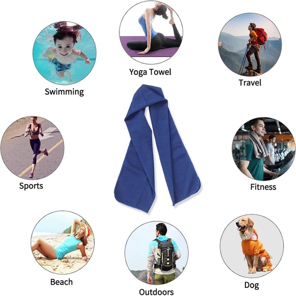 FYY Cooling Towels, 4 Pack Soft Breathable Ice Towel for ALL Activities - NWT - Picture 5 of 8